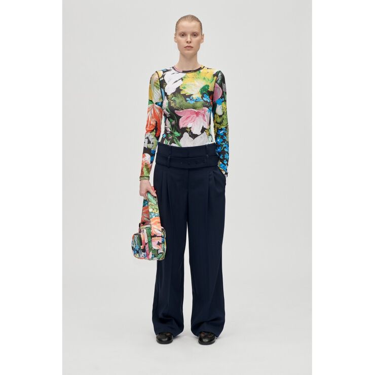 2244 Stocking Jersey, Elastic Long Sleeve Top