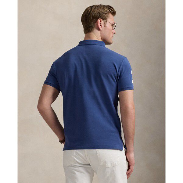 Custom Slim Fit Big Pony Mesh Polo Shirt