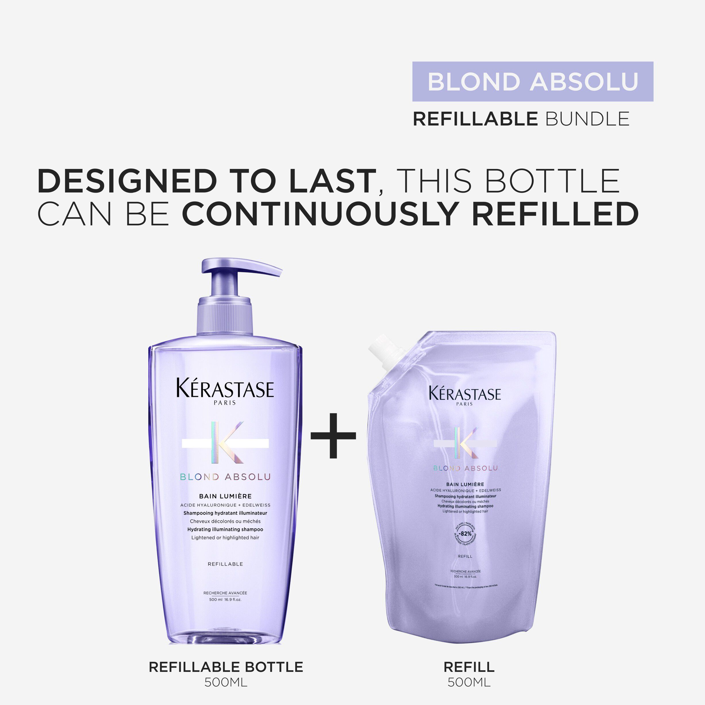 K&eacute;rastase Blond Absolu Bain Lumi&egrave;re Shampoo 500ml Refill