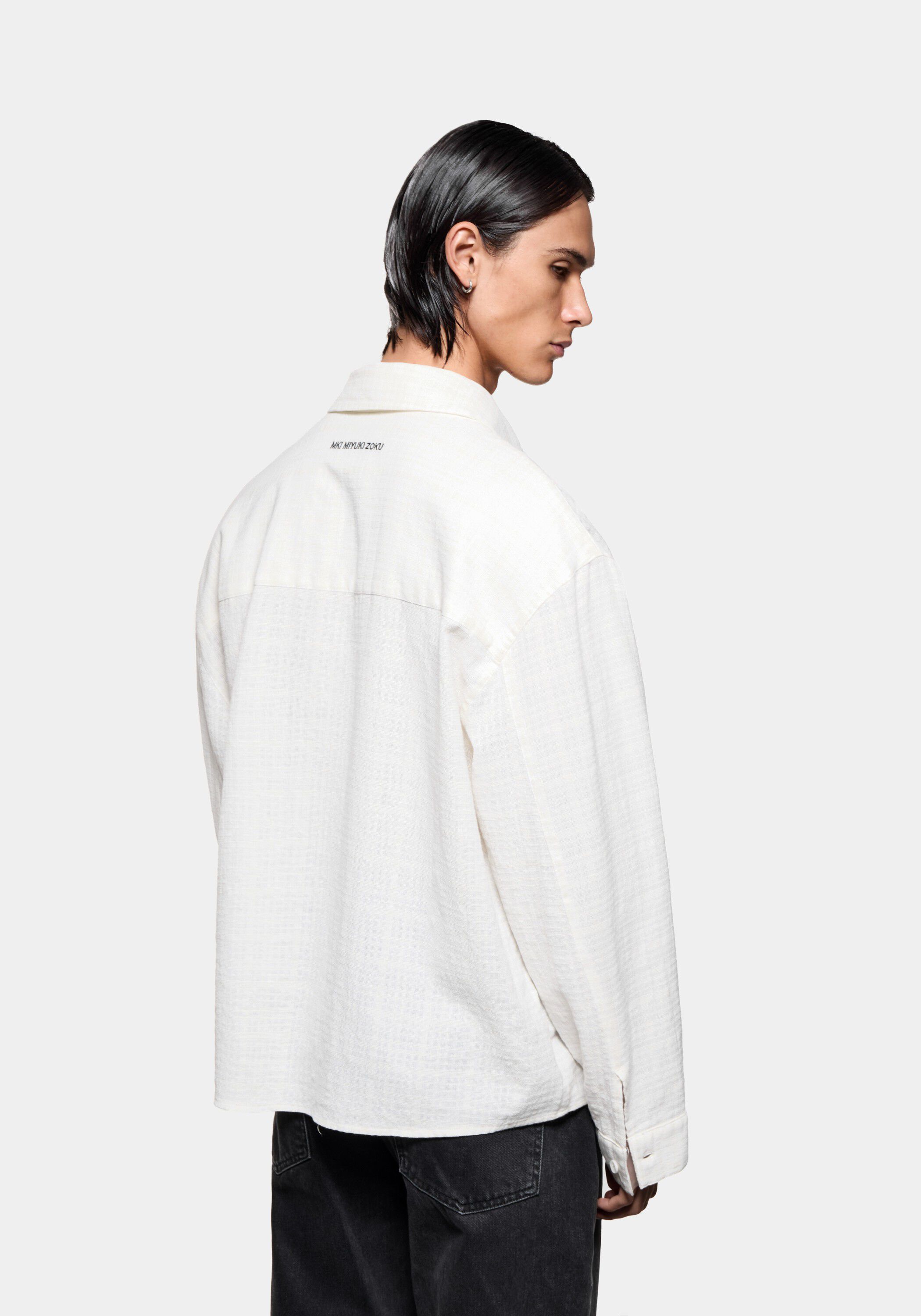 LOOSE WEAVE CHECK BOX DRESS SHIRT