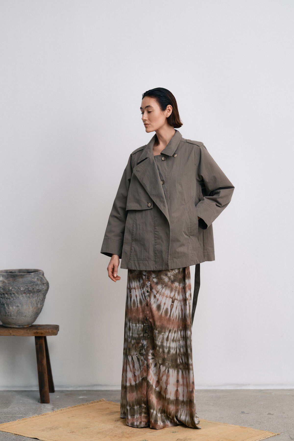 Lava print button skirt - Henriette