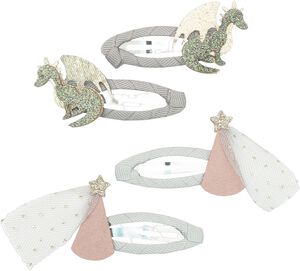 Mimi & Lula - 4 h&aring;rsp&aelig;nder - Dragon and Princess Fairytale