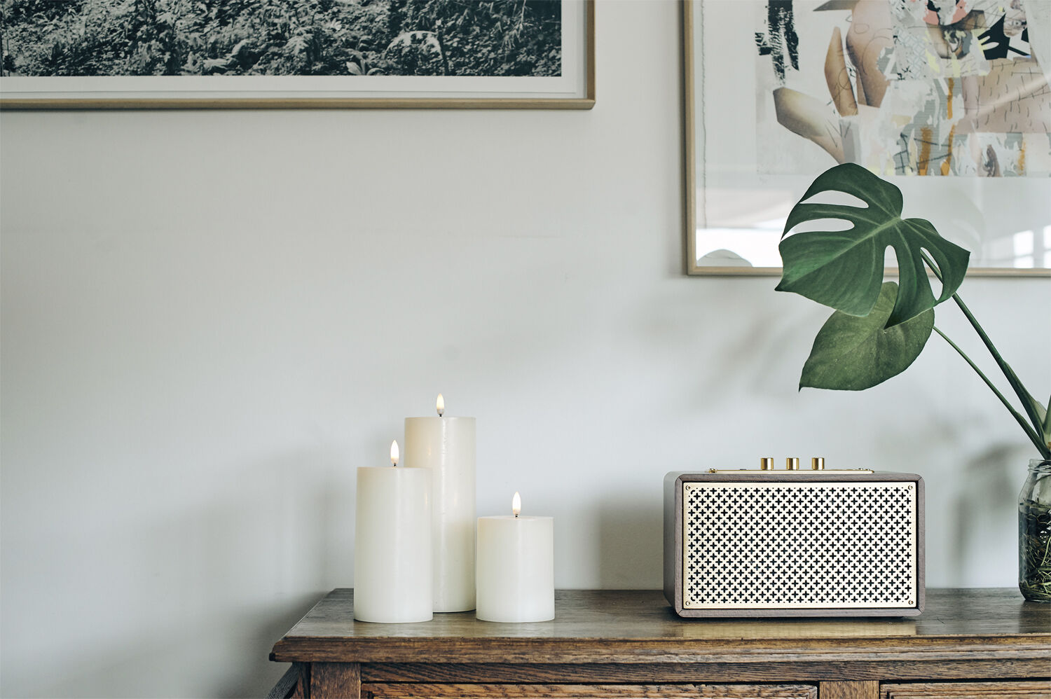 LED Pillar Candle - Nordic White - 5,8 x 22 cm