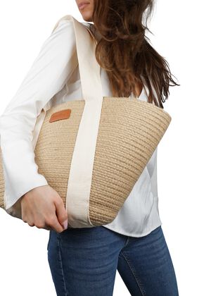 PEPPINO - JUTE BAG WITH COTTON HANDLES 45 X 40 CM