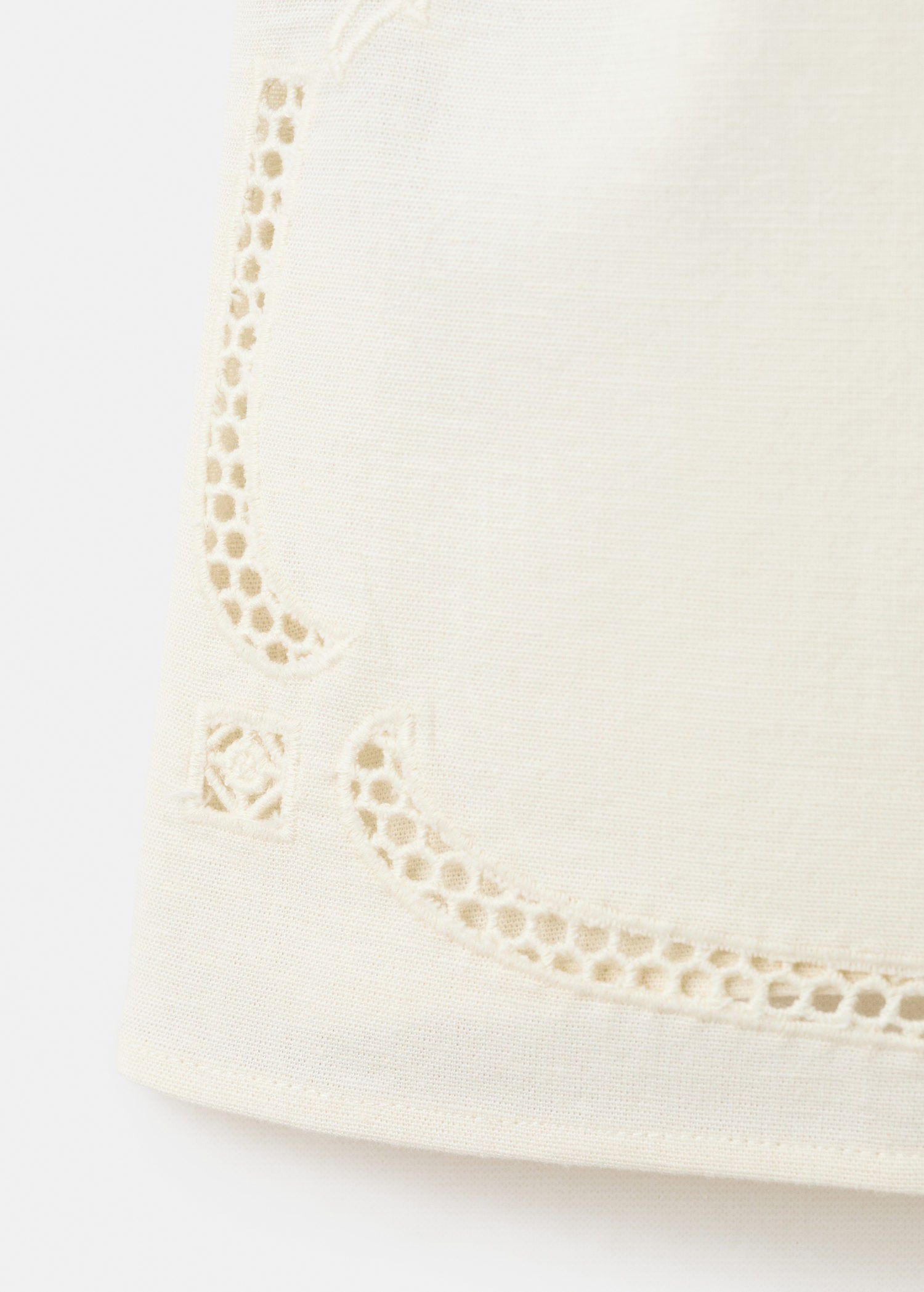 Embroidered broderie anglaise top