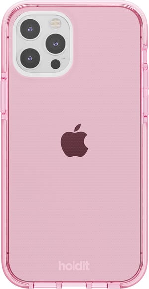 Seethru Case iPhone 12/12Pro Bright Pink