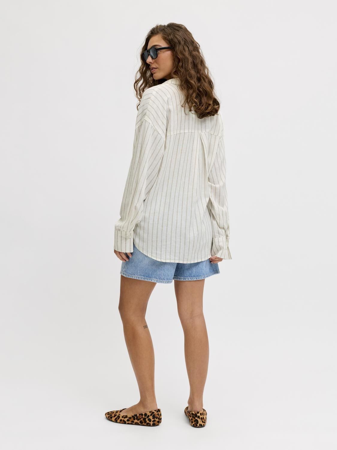 JXALMIRA LINEN BLEND LS SHIRT WVN L
