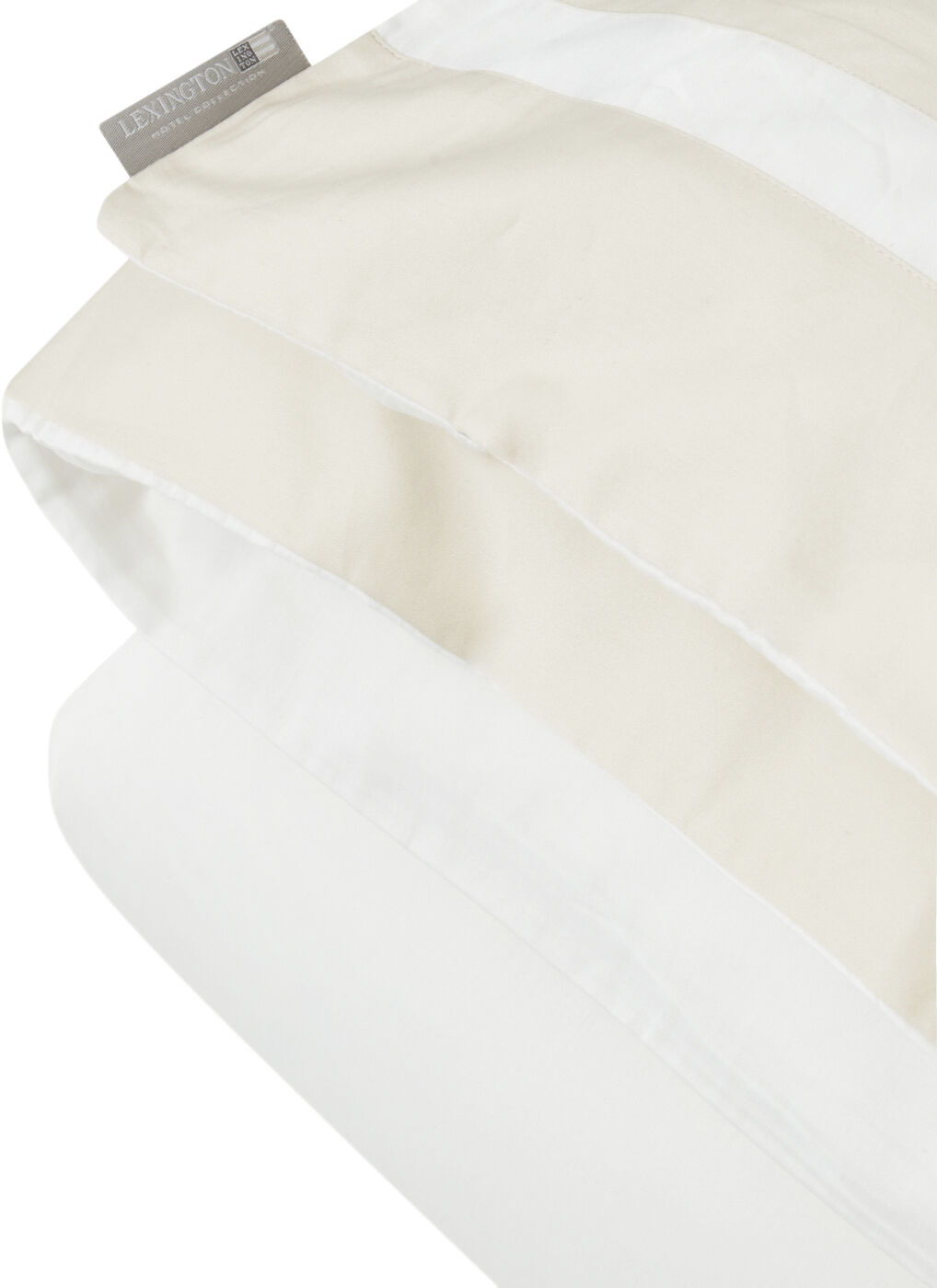 Hotel Sateen White/Light Sand Contrast Duvet Cover
