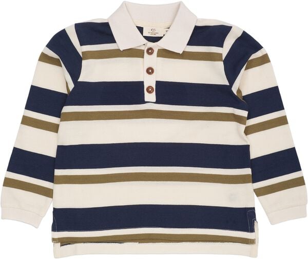 STRIPED PIQUE POLO W. LS