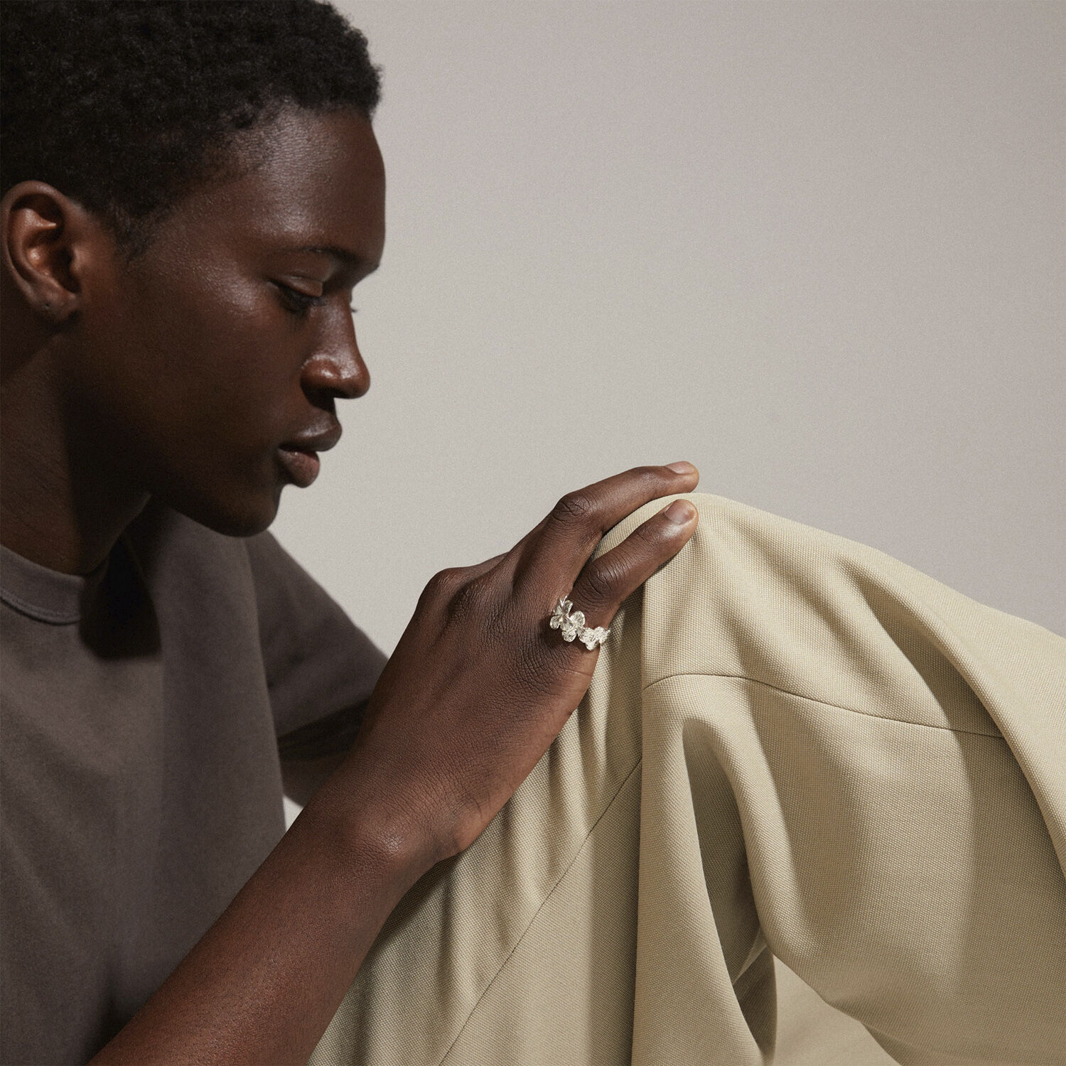 ECHO recycled ring silver-plated