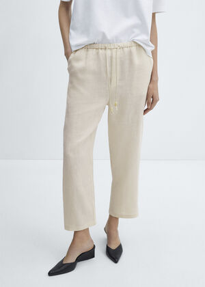 100% linen trousers