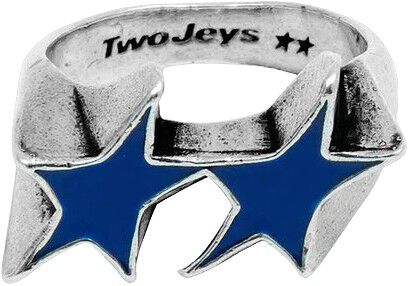 Icon Blue Enameled Single Ring