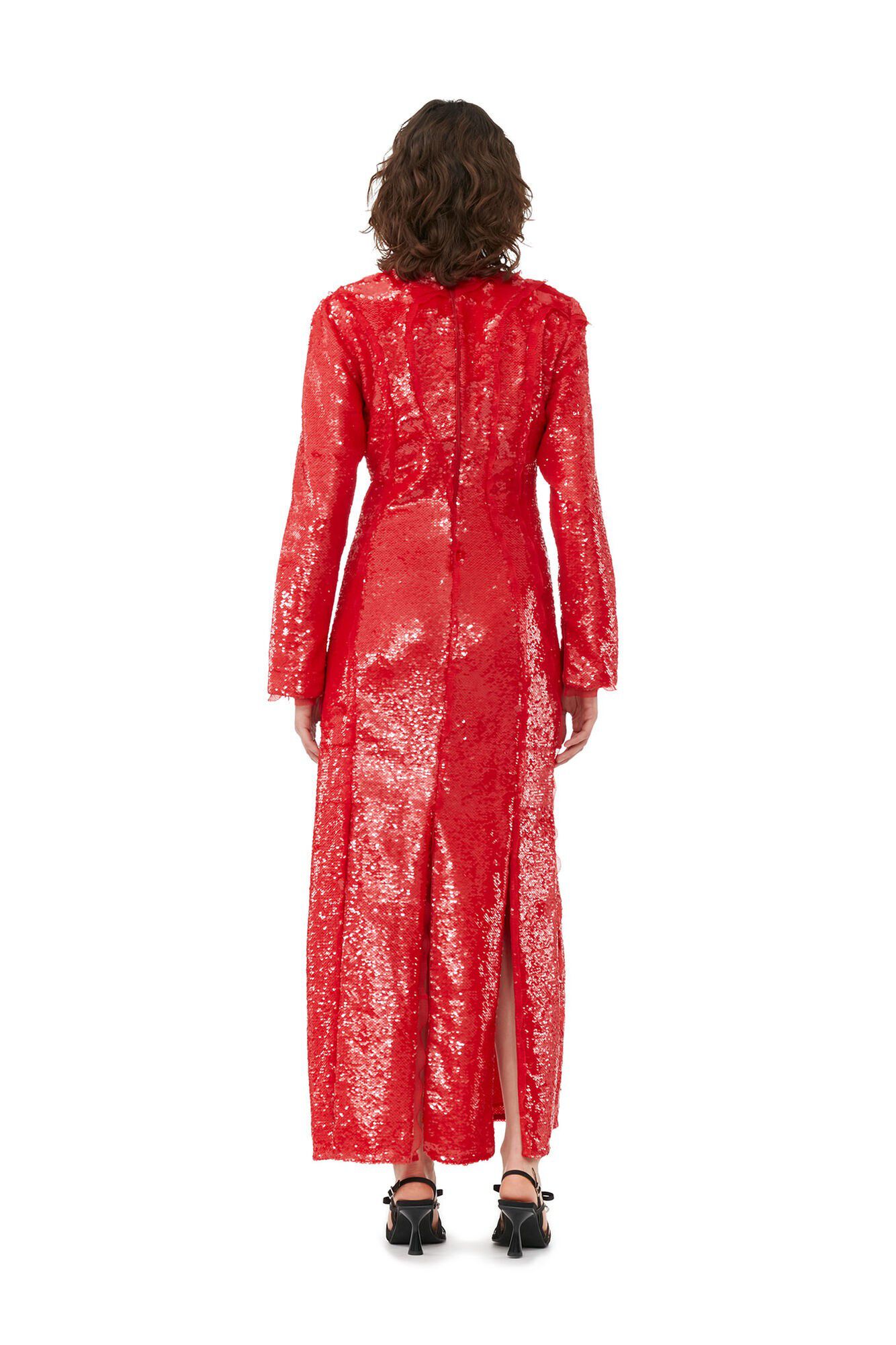 Sequins Cutline Maxi Dress