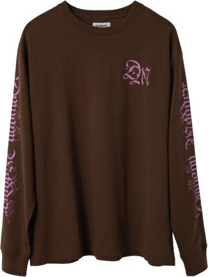 PLEASANT SLUMBER LS GRAPHIC TEE - CHOC