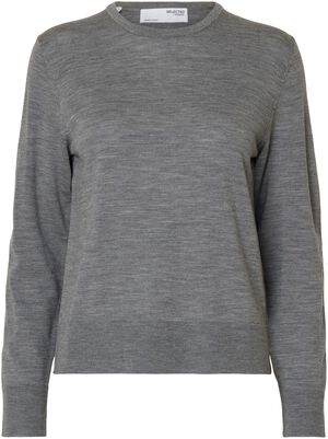 SLFTHEA LS KNIT MERINO O-NECK NOOS