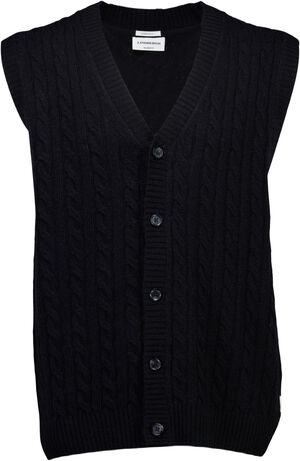 Lambswool button slipover