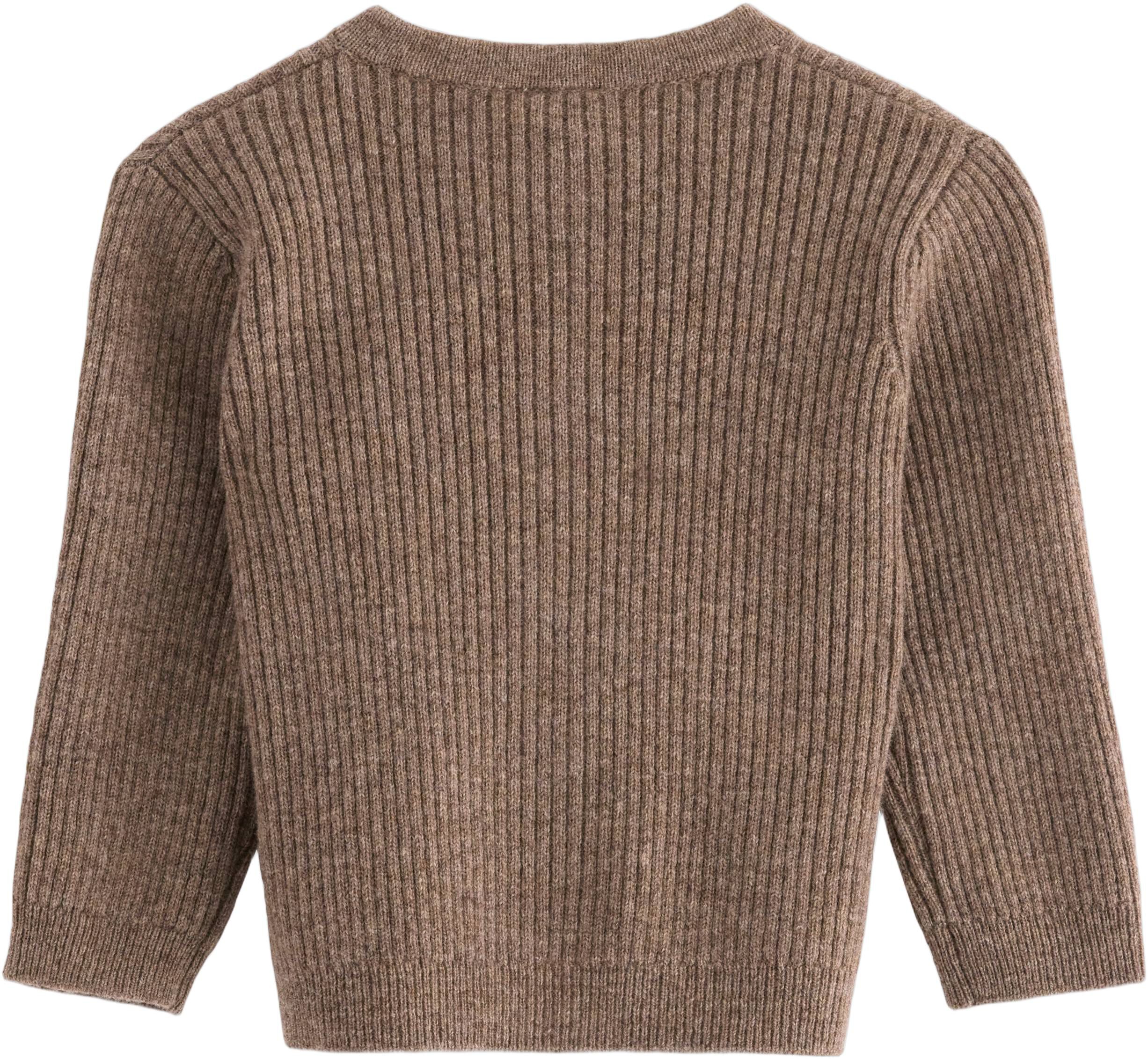Soft rib-knit cardigan in merino wo