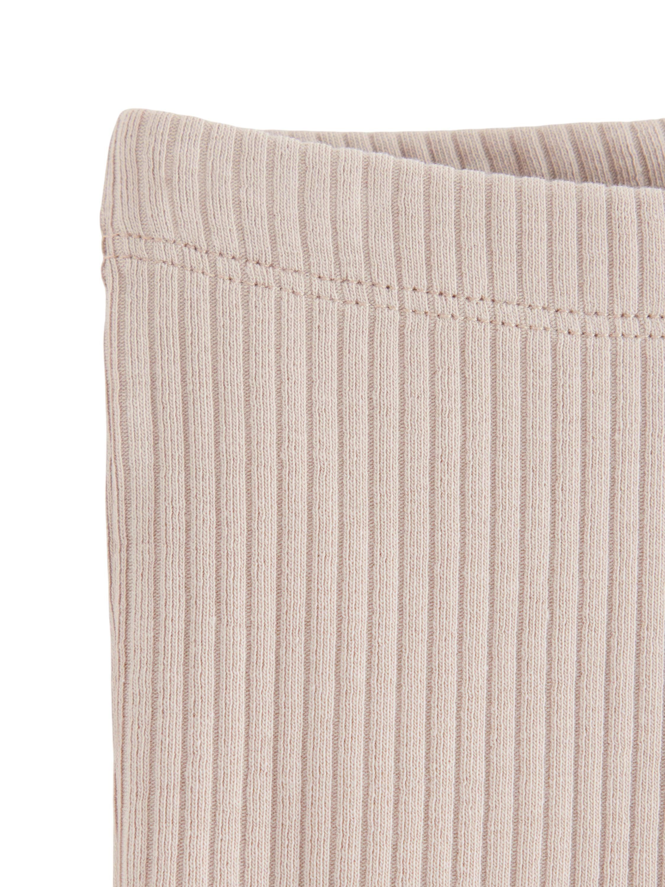 Mjuka ribbade bomullsleggings med r