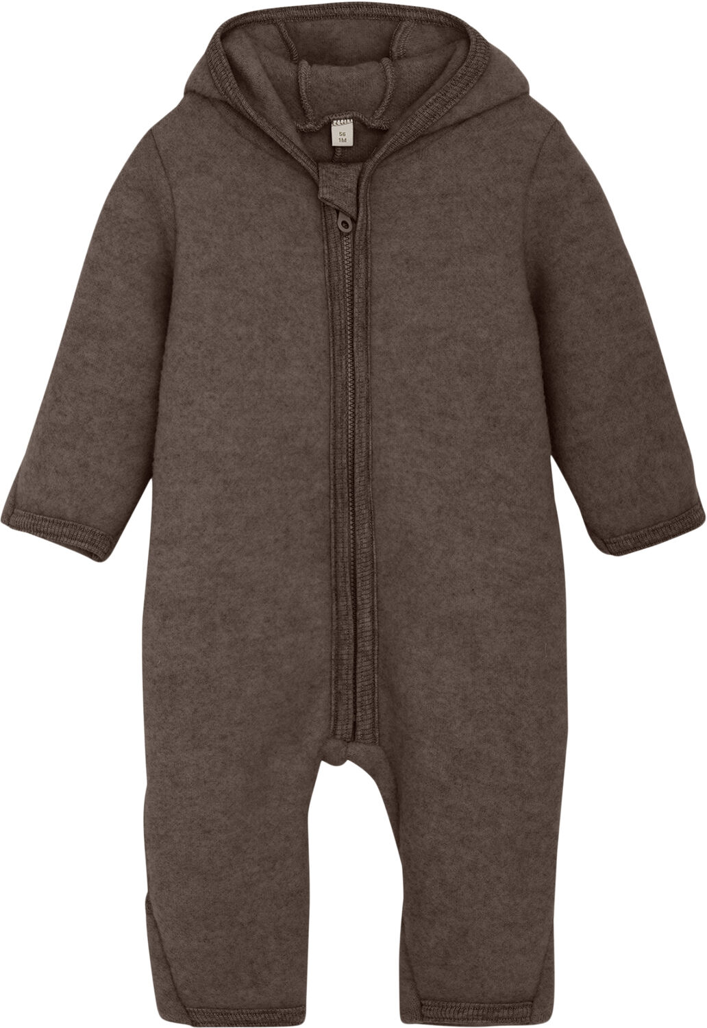 Pram Suit Ears Wool Fleece S