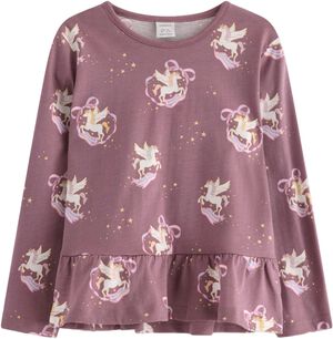 Top peplum AOP