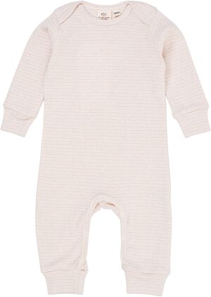 STRIPED LONG SLEEVED ROMPER W. LAPNECK