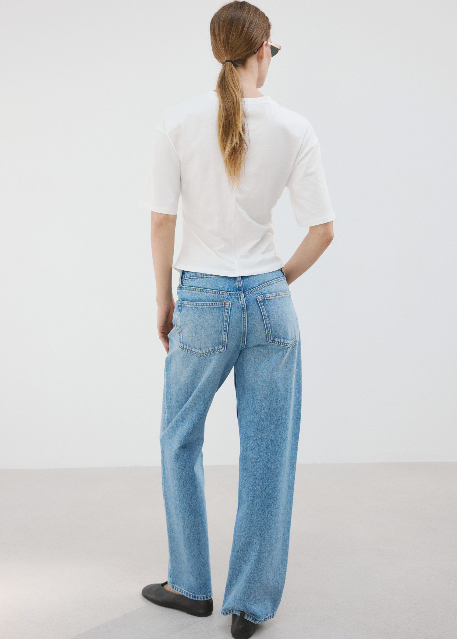 Cotton t-shirt with pucker detail