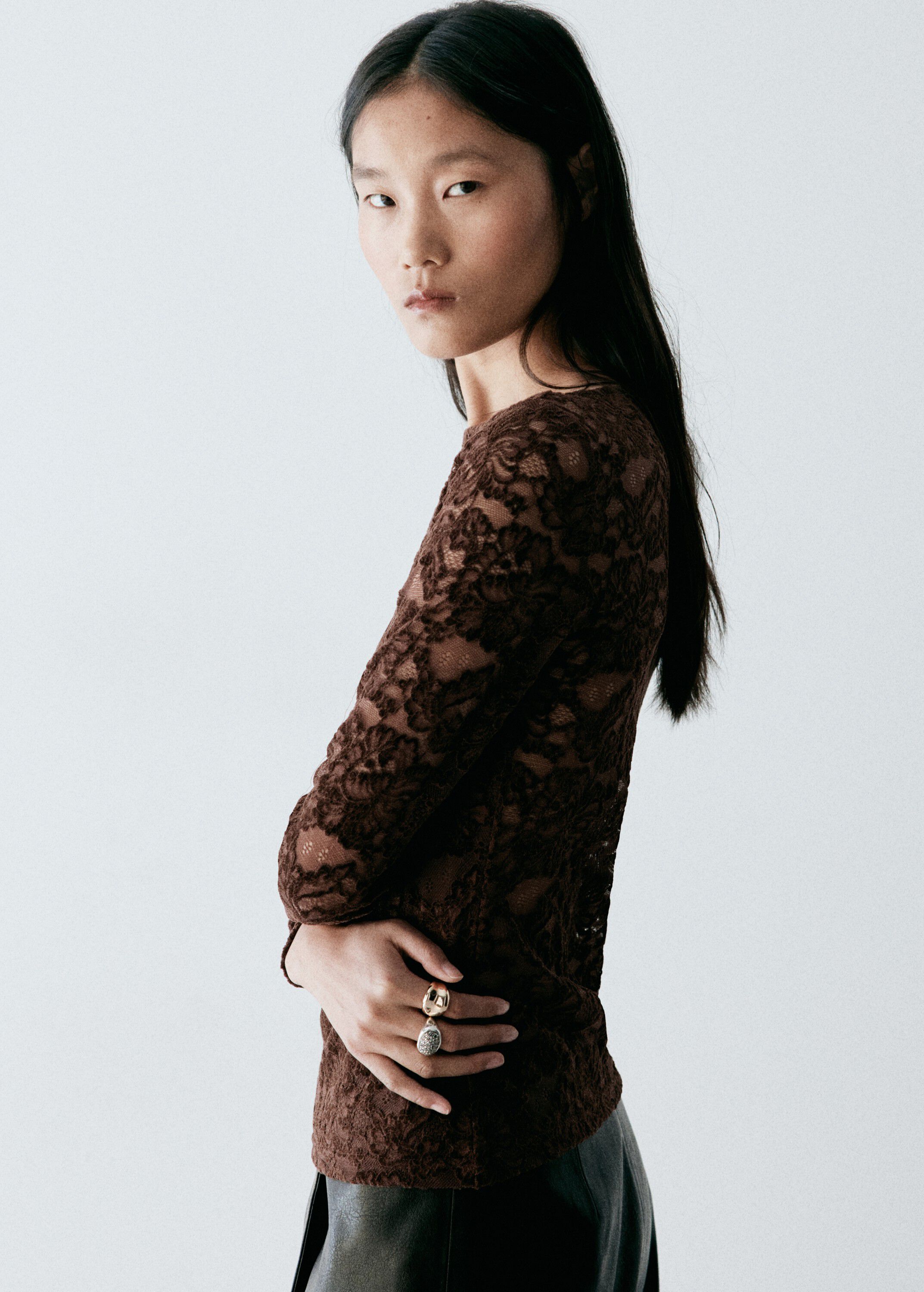 Velvet lace top