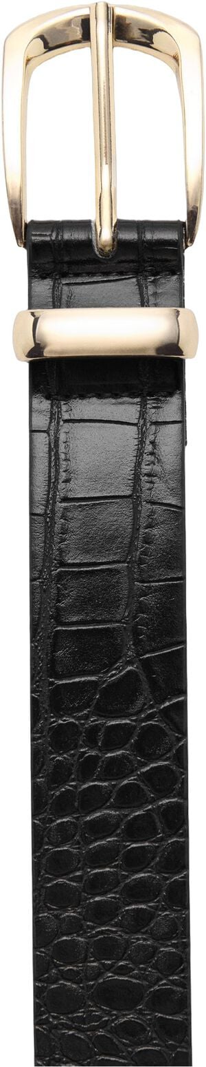 Croco faux-leather belt