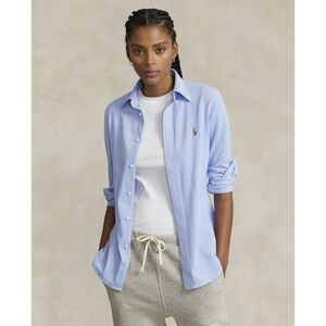Knit Cotton Oxford Shirt