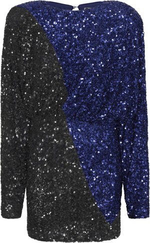 Sequin Two-Tone Mini Dress