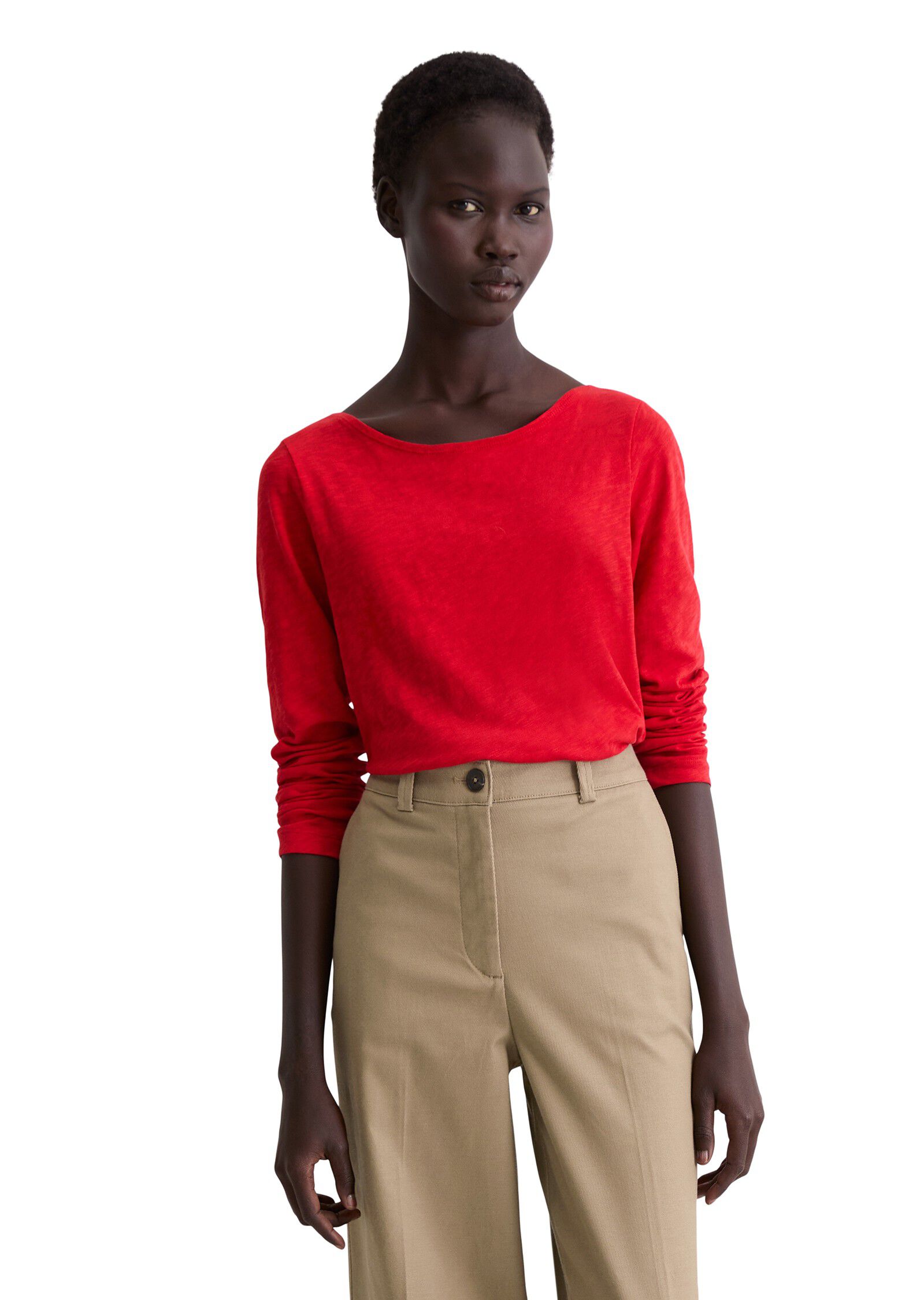 T-shirt, long sleeve, boat neck