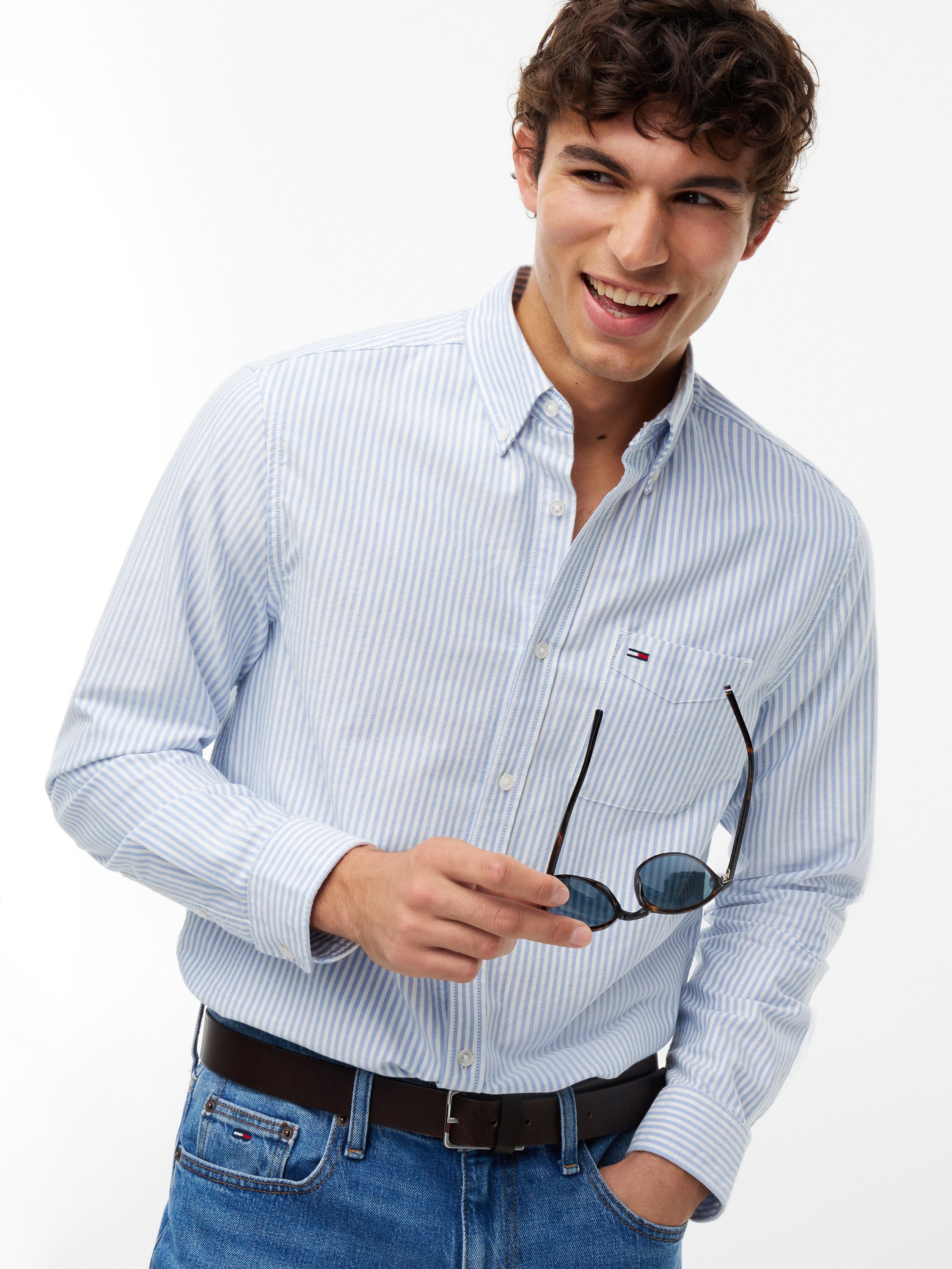 TJM REG STRIPE OXFORD SHIRT EXT