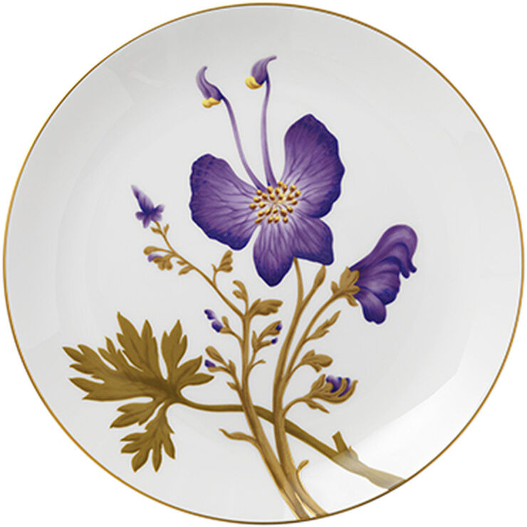 Flora 27 cm. tallerken - Stedmoderblomst