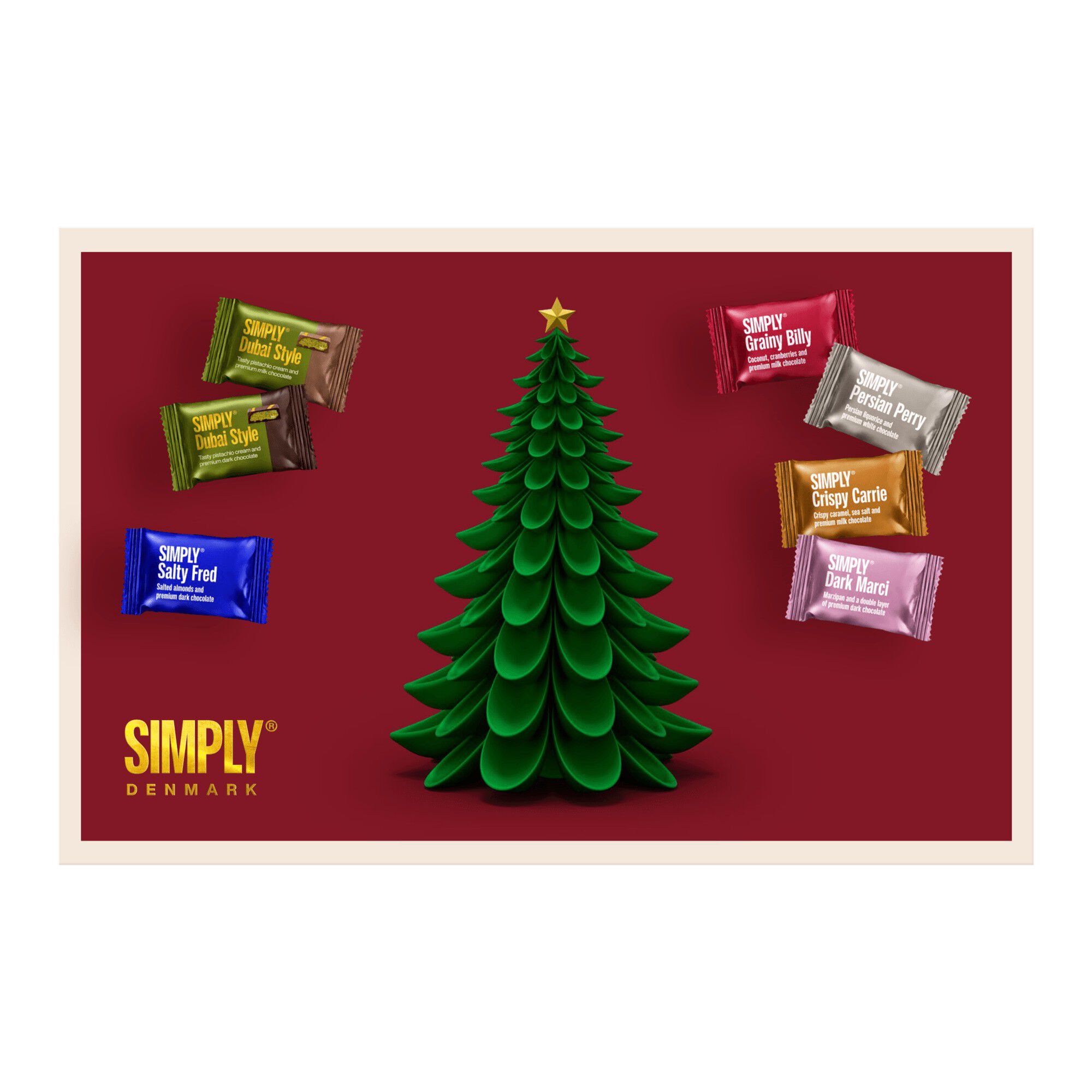 Simply&reg; JULE&AElig;SKE L chokolade&aelig;ske (360g)