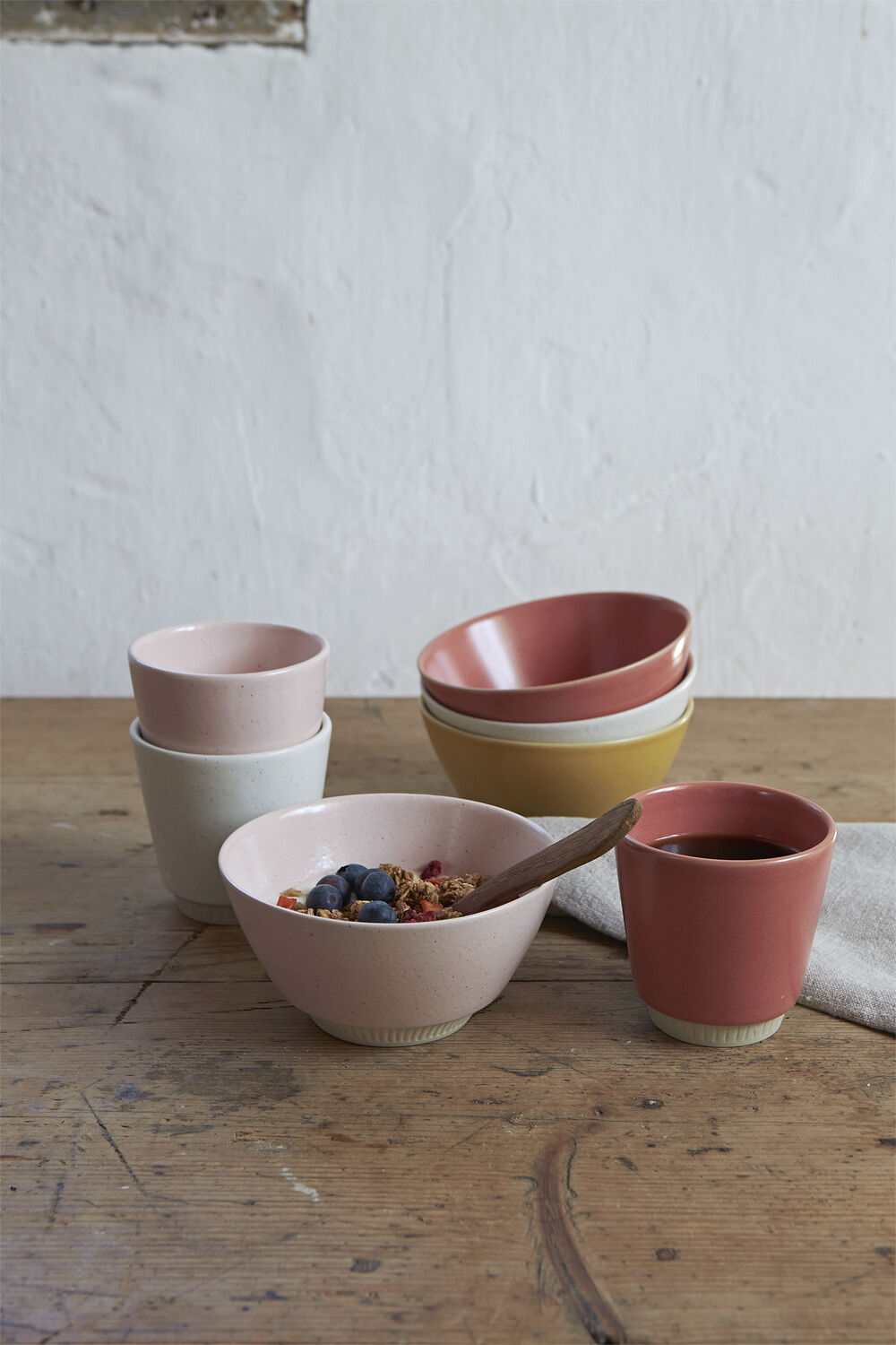 Knabstrup Colorit, sk&aring;l, rosa, &Oslash;14 cm