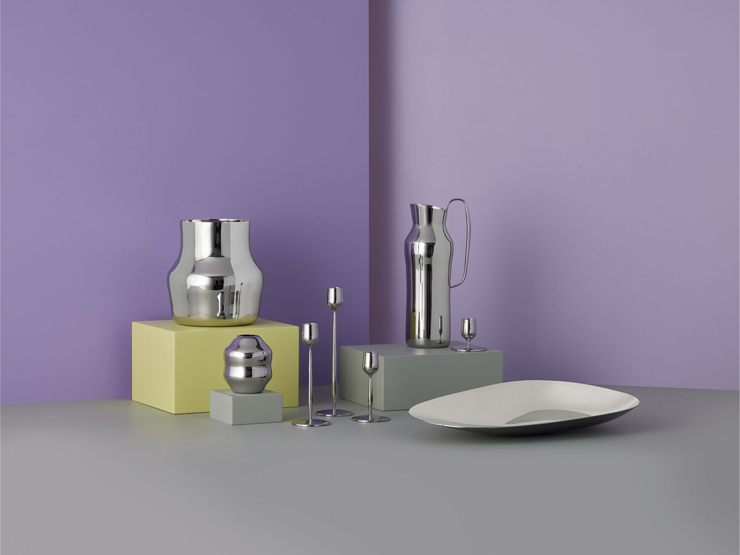 Fad Dorotea 42 x 5 cm Blankt st&aring;l