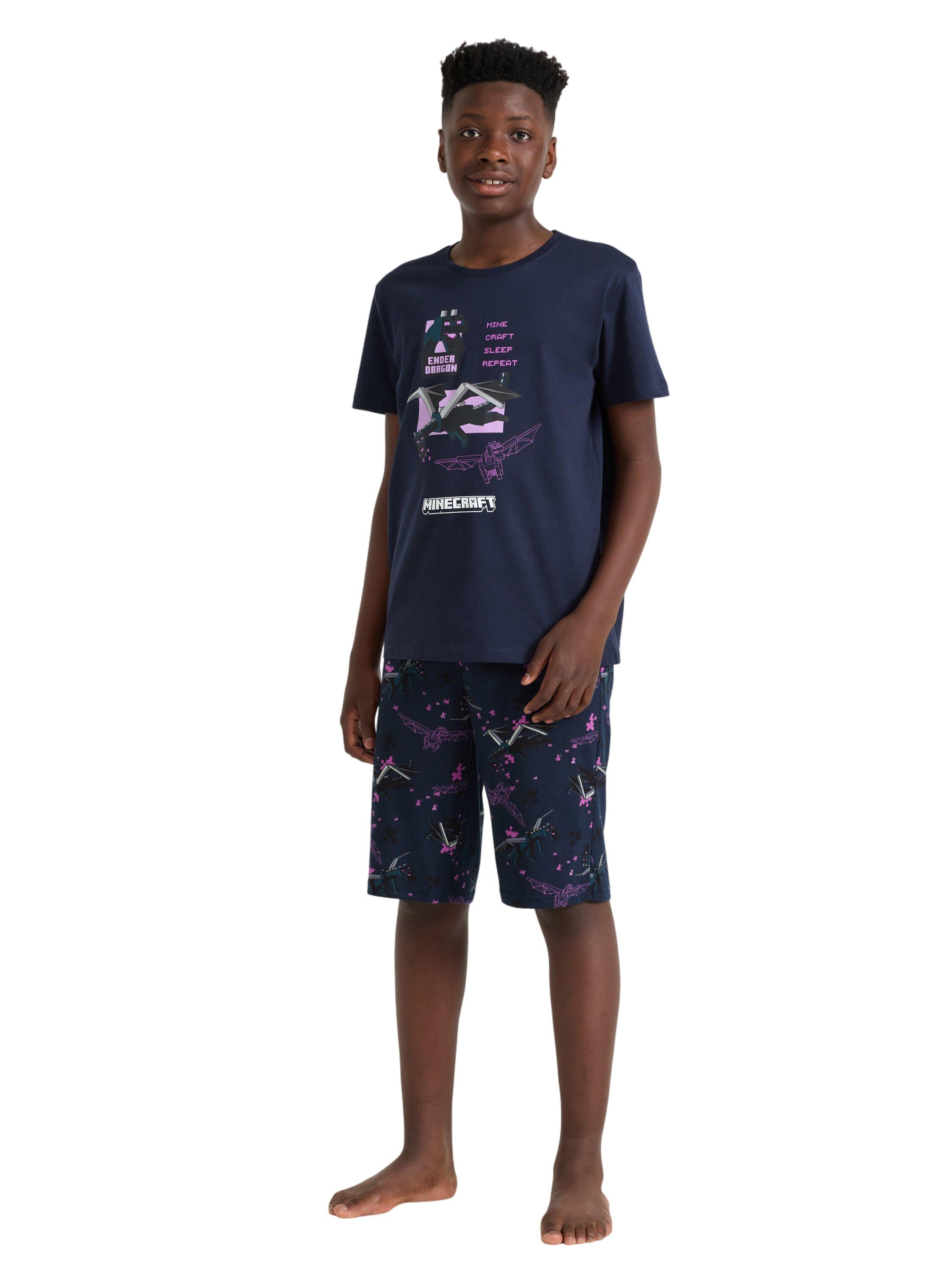 Pyjamas t shirt shorts Minecraft