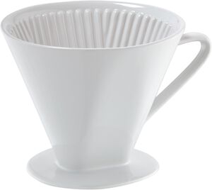 Kaffetragt porcel&aelig;n str. 6, hvid