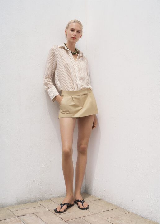 Semi-transparent striped shirt