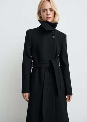 Manteco wool coat with belt