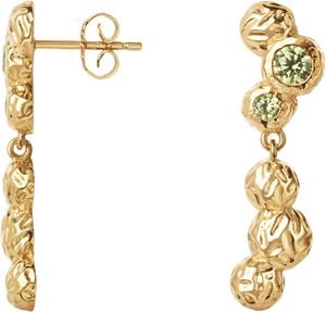 Wavy Gem Dots Earrings