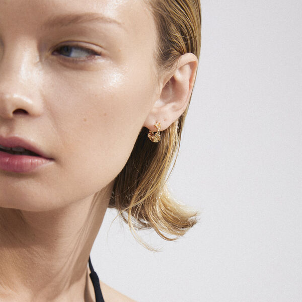 TRUST recycled hoop earrings gold-plated