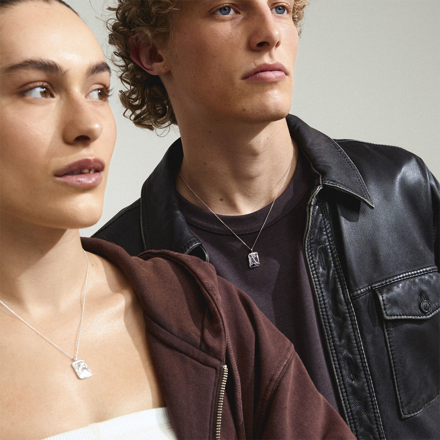 PISCES recycled Zodiac Sign necklace, silver-plated