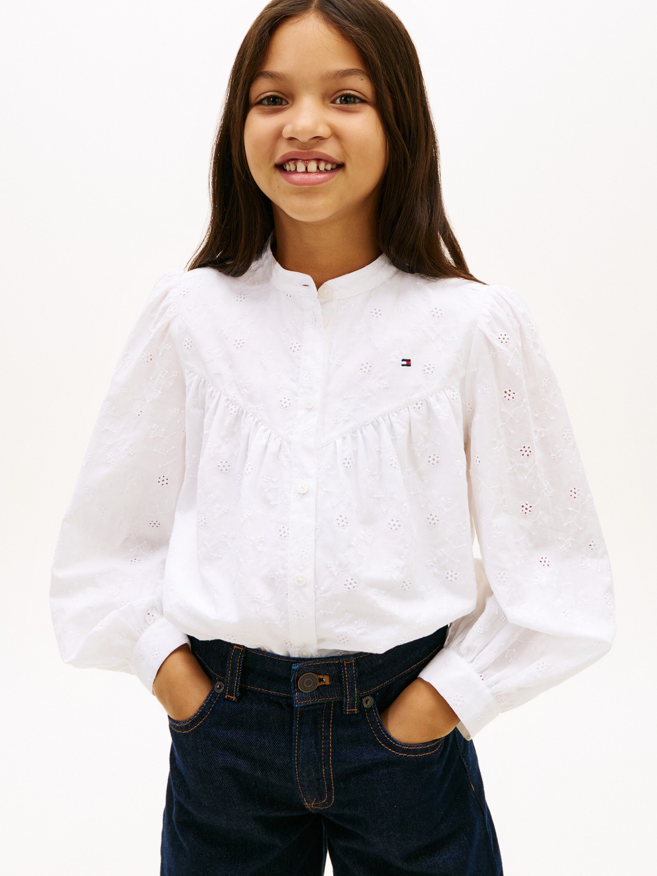 Regular Fit Broderie Anglaise Shirt