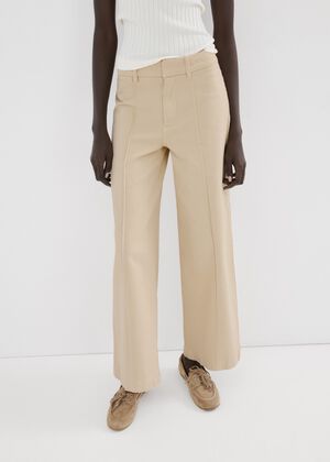 High-waisted wide leg jeans with st