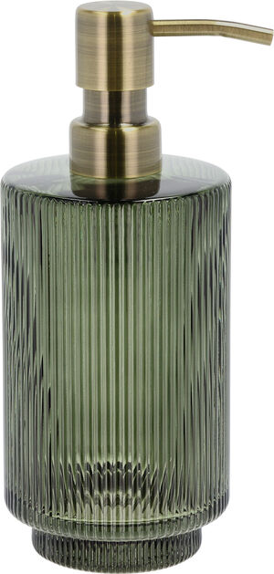 Sæbedispenser Clarity 8 x 19 cm Dark Green Glas/Rustfrit stå