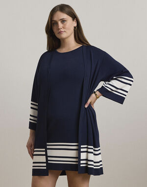 MATTE RAYON/NYLON-LS CARDIGAN