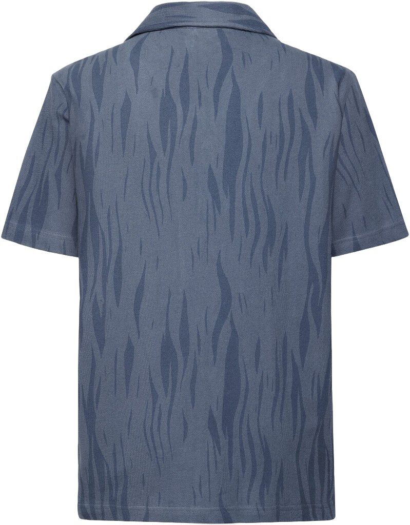 Boucl&eacute; loose fit Northern Lights short sleeve shirt - GOTS/V