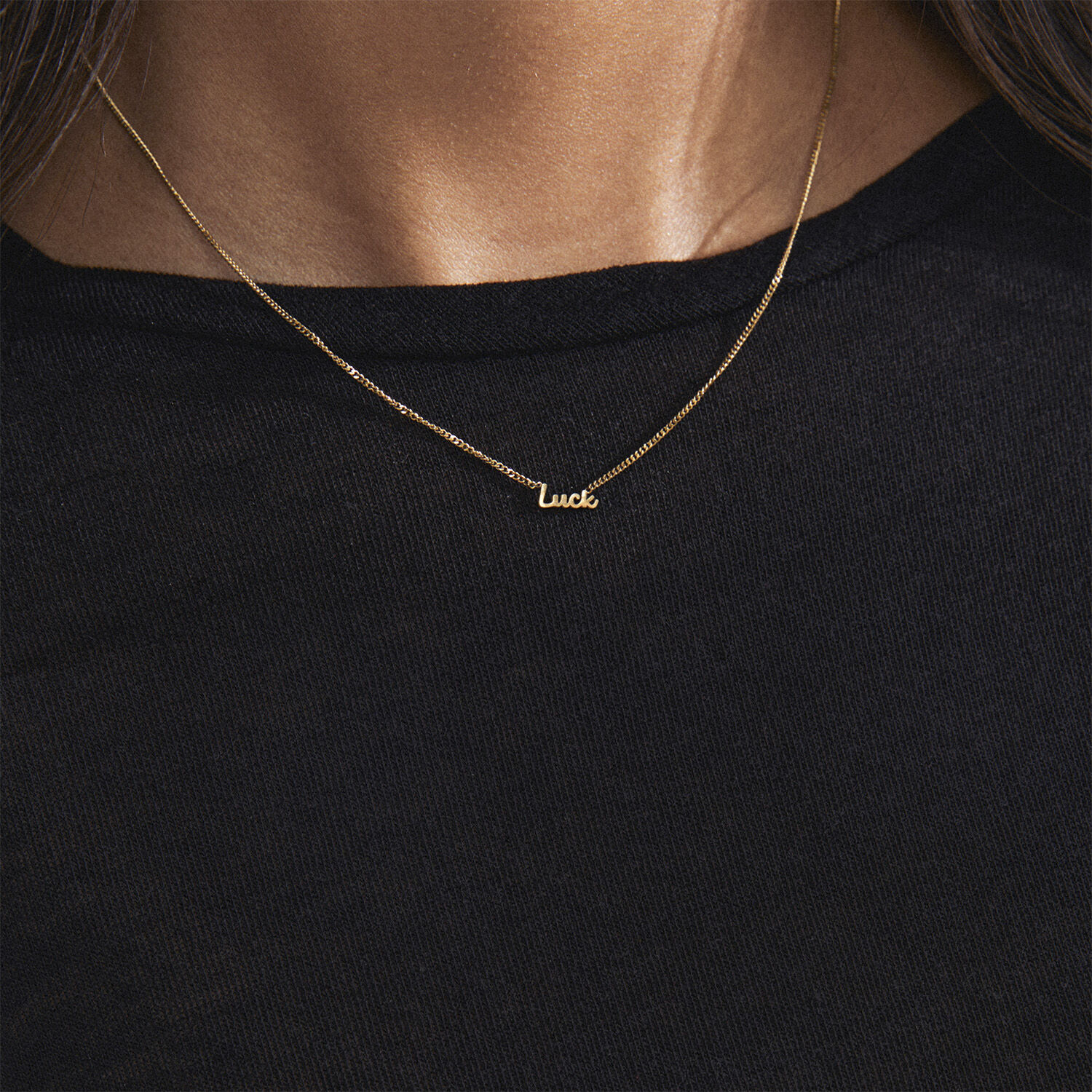 LUCK recycled necklace gold-plated