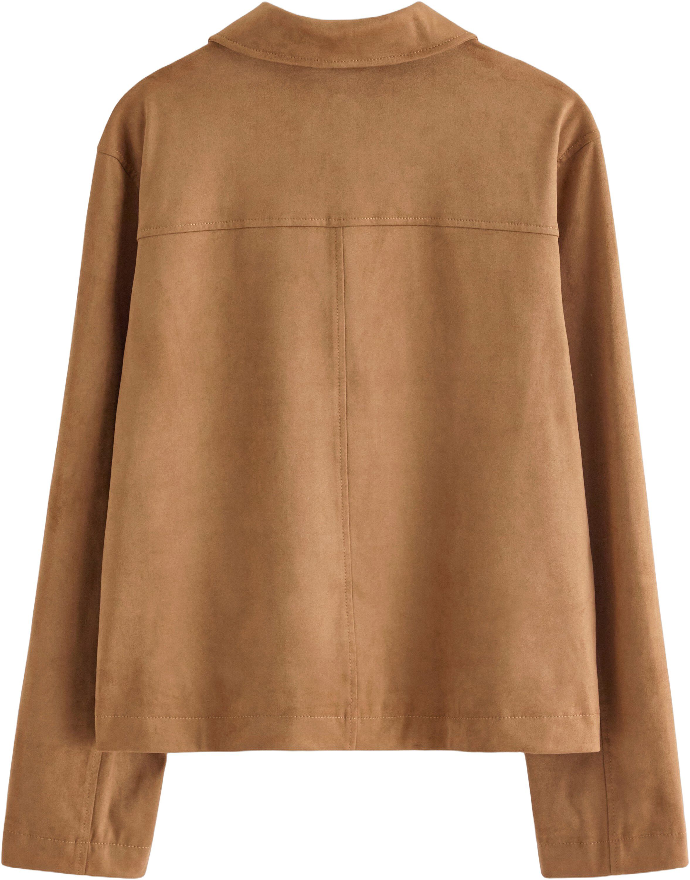 Jacket in imitation suede with butt